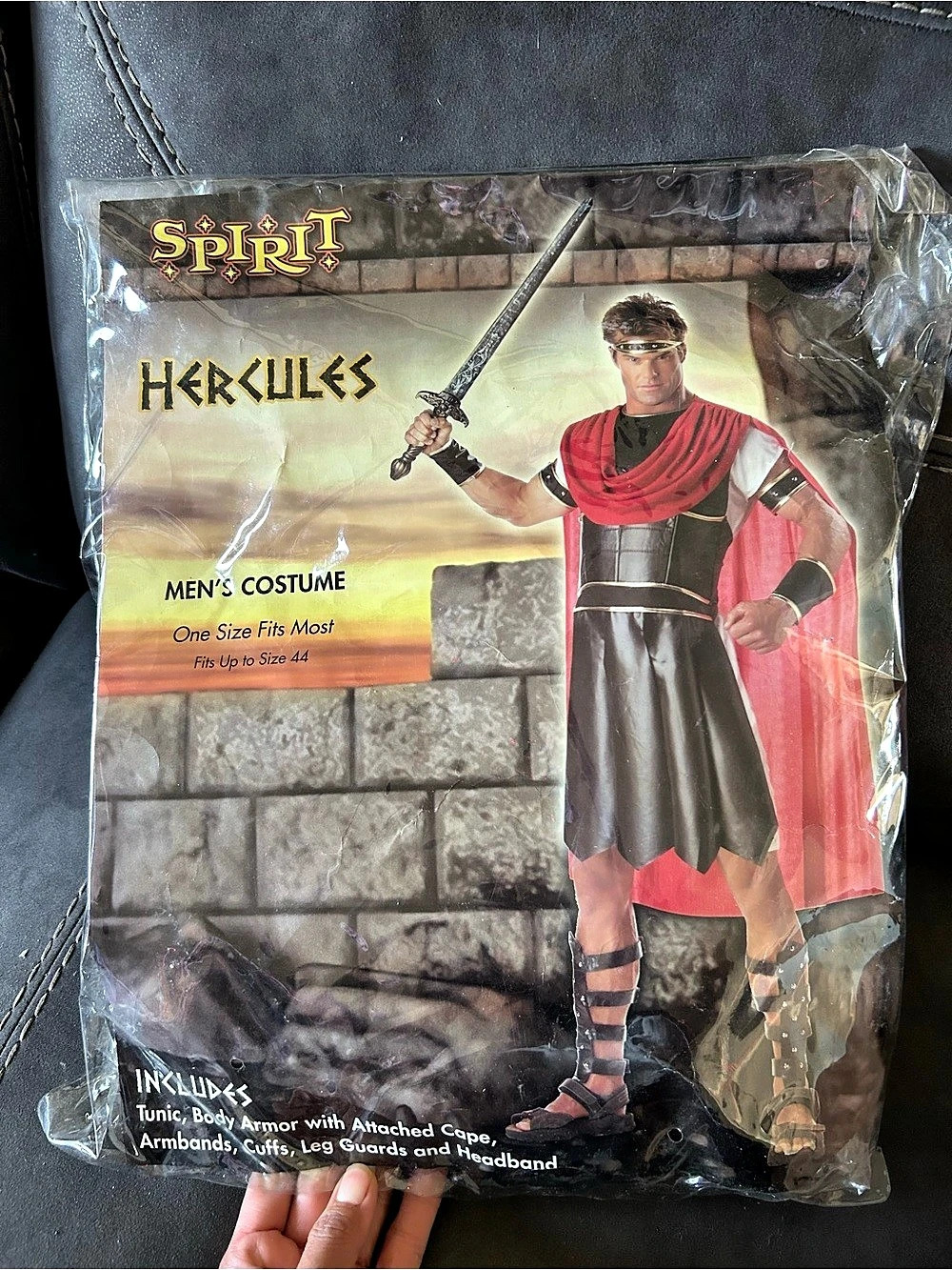 Spirit Hercules Men's Costume Red Black NWT
